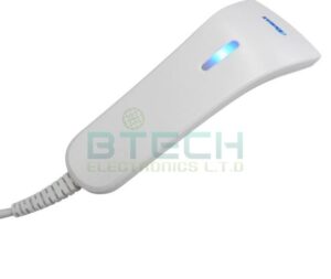 CANMAX קורא ברקוד ידני USB CANMAX CM890 בצבע לבן + סטנד