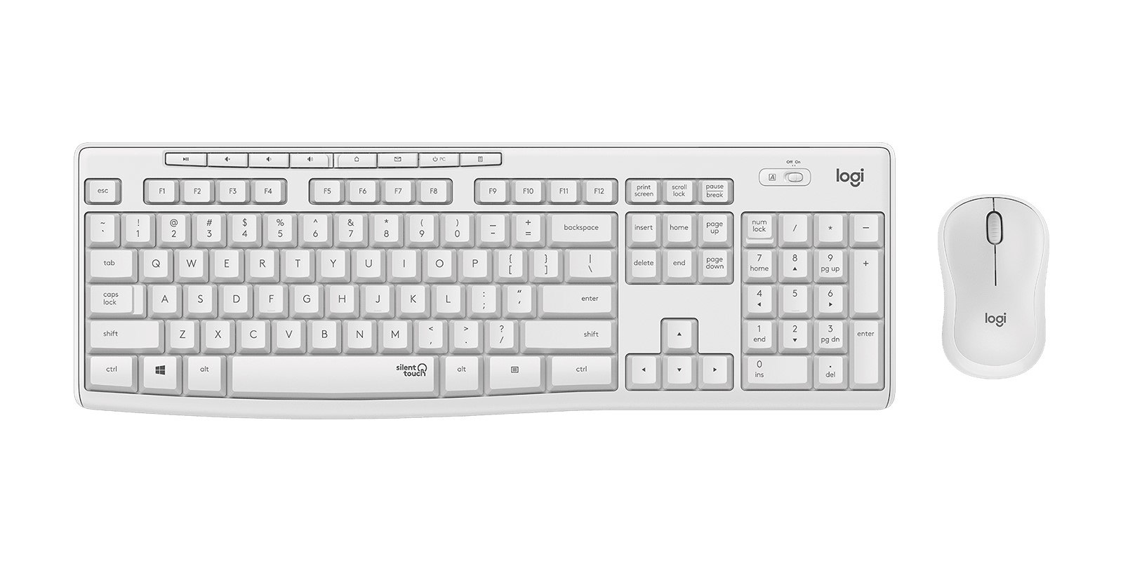 Logitech Wireless MK295 SILENT COMBO White