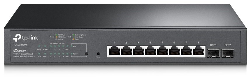 SWITCH 10PORT SMART SWITCH WITH 8PORT POE 150W TP LINK