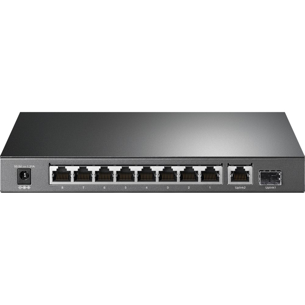 SWITCH 10 PORT GIGA WITH 8PORT POE 63W TP LINK