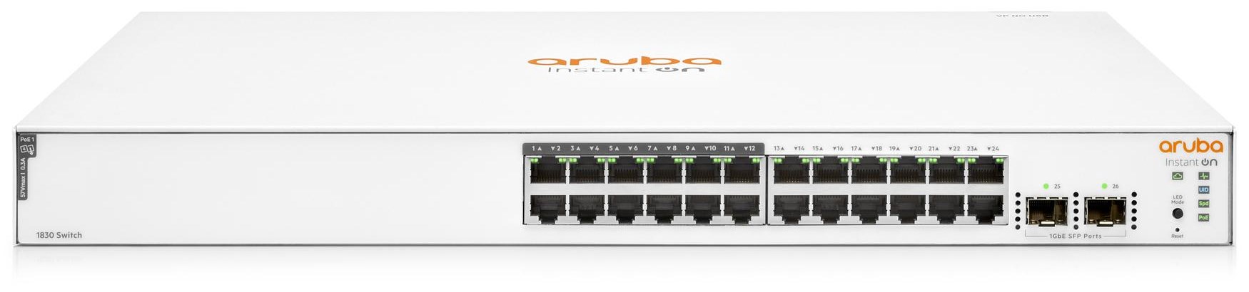 SWITCH 24-PORT Instant IOn 1830 24G 2SFP 195W 12XPoE JL813A Aruba