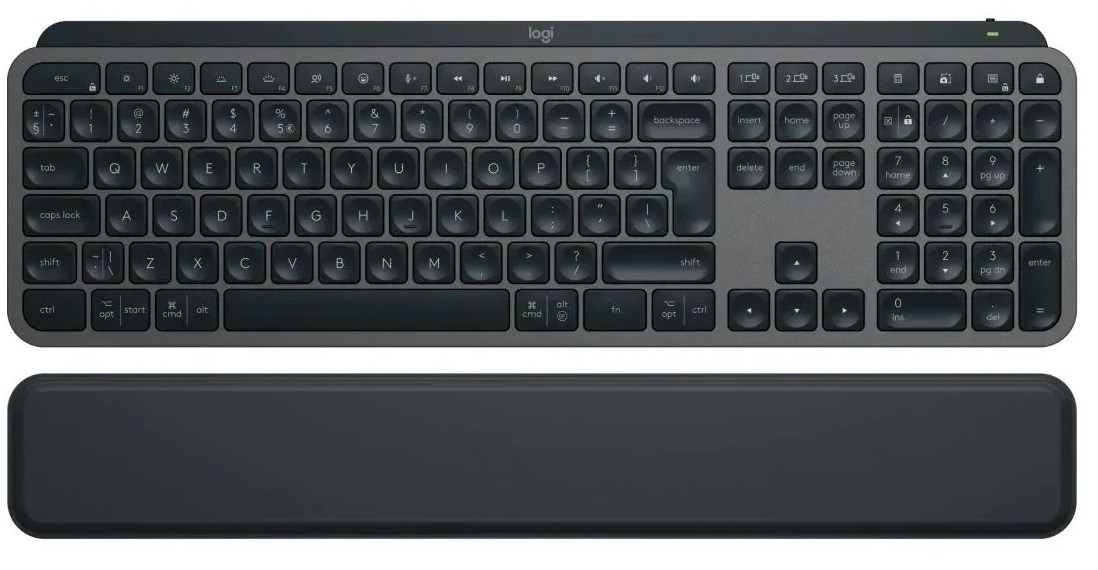 Logitech MX Keys S-Plus + Palmrest (Graphite)