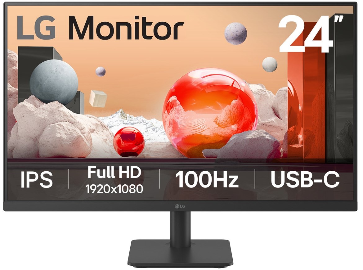 LG 24" IPS FHD Monitor with USB-C (65W PD)