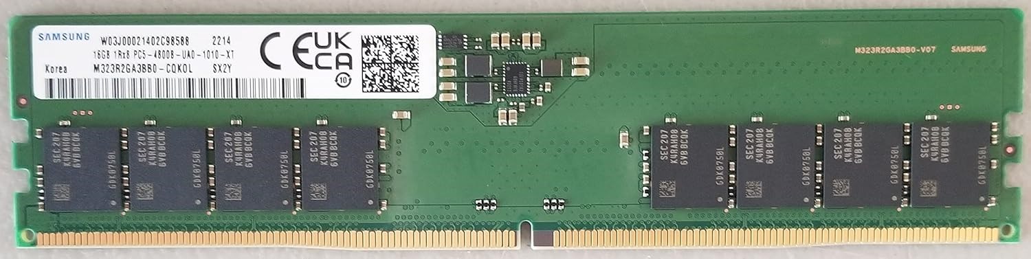 16GB DDR5 6400Mhz Non ECC UDIMM Samsung