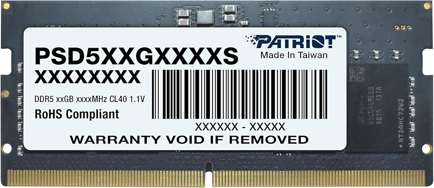 16GB DDR5 4800MHz CL11 1.35V SODIMM PATRIOT