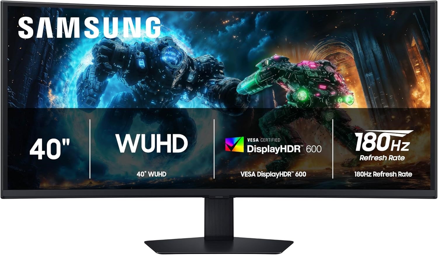 SAMSUNG 40" Odyssey G7 G75F 180Hz/VA/UHD Curved Gaming Monitor