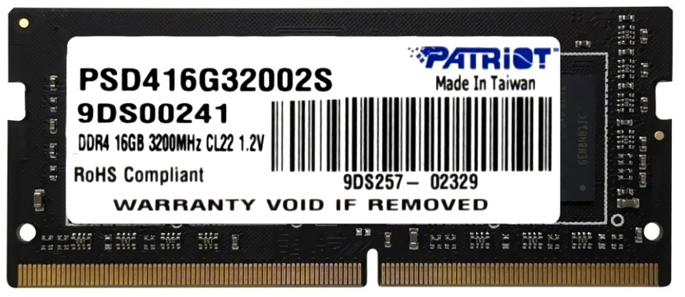 16GB SODIMM DDR4 3200MHz PATRIOT