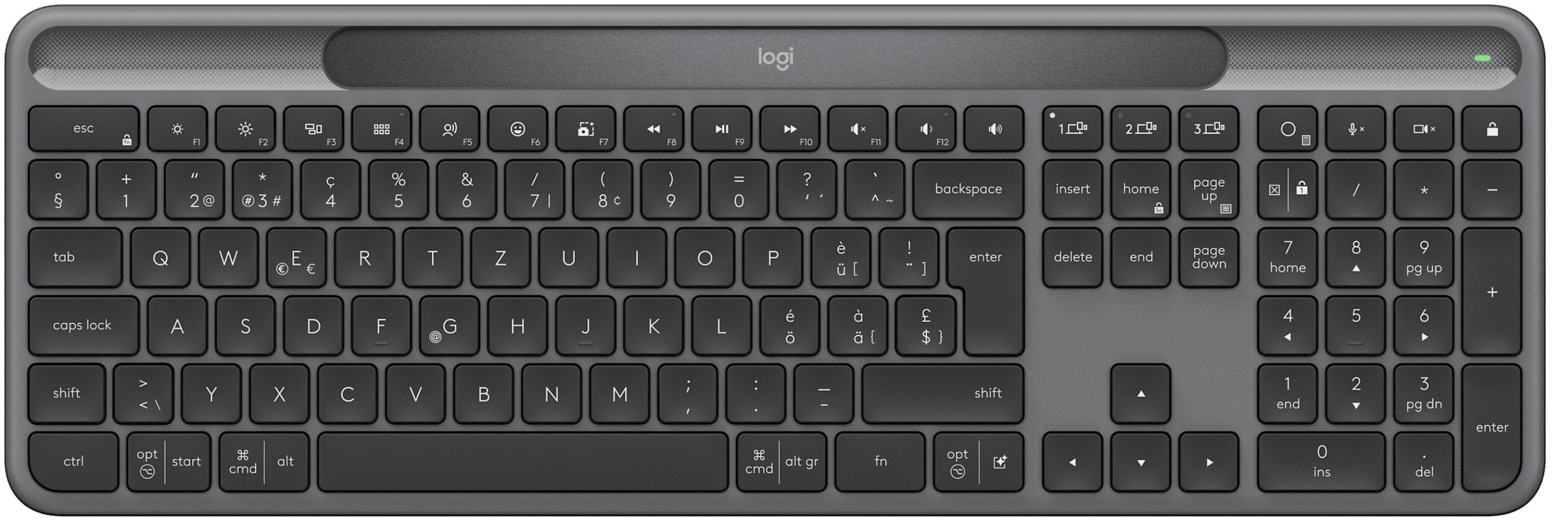 Logitech Wireless K980 Signature Slim Solar Graphite