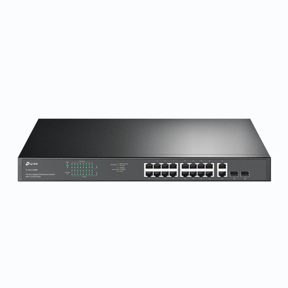 SWITCH 18-PORT GIGA EASY SMART WITH 16-PORT POE+ 250W 2SFP TP-LINK