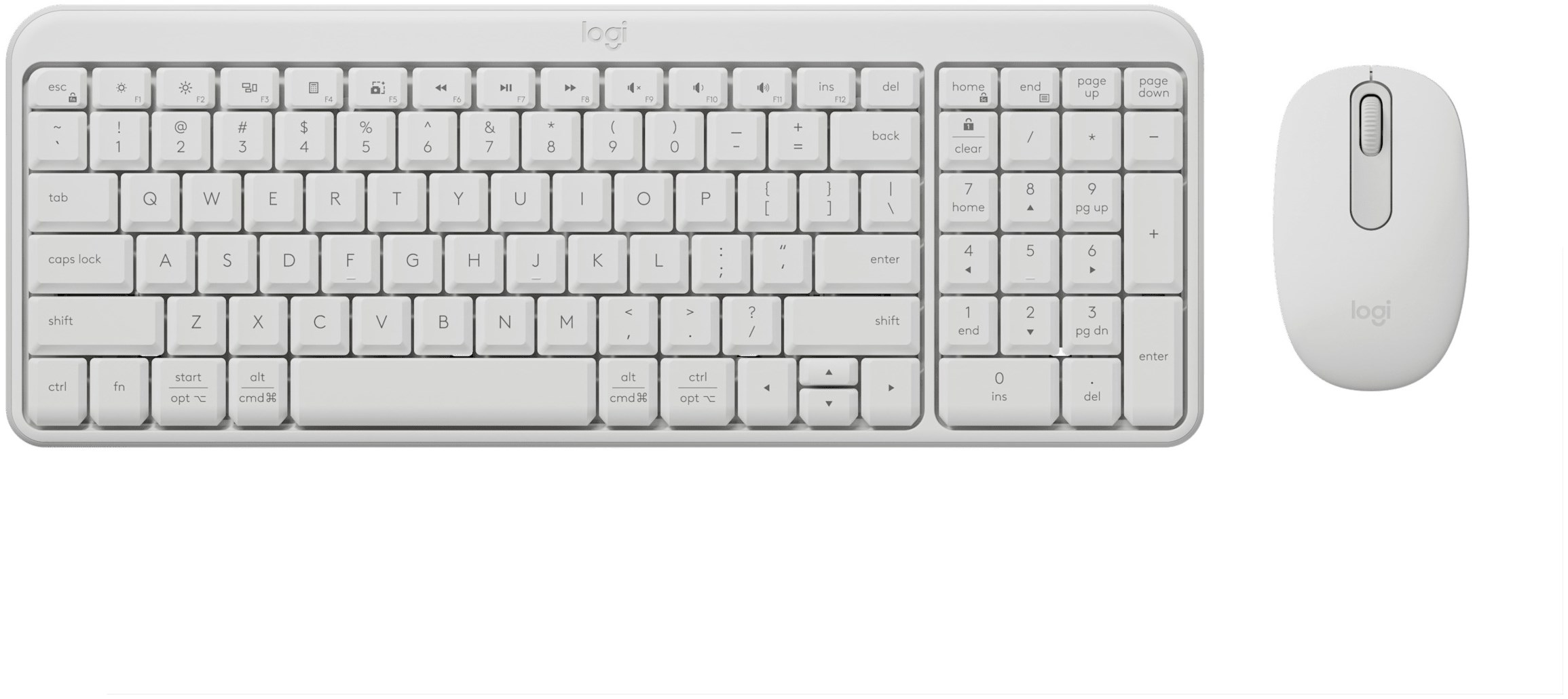 Logitech MK250 Compact Bluetooth Wireless Combo – Off-white