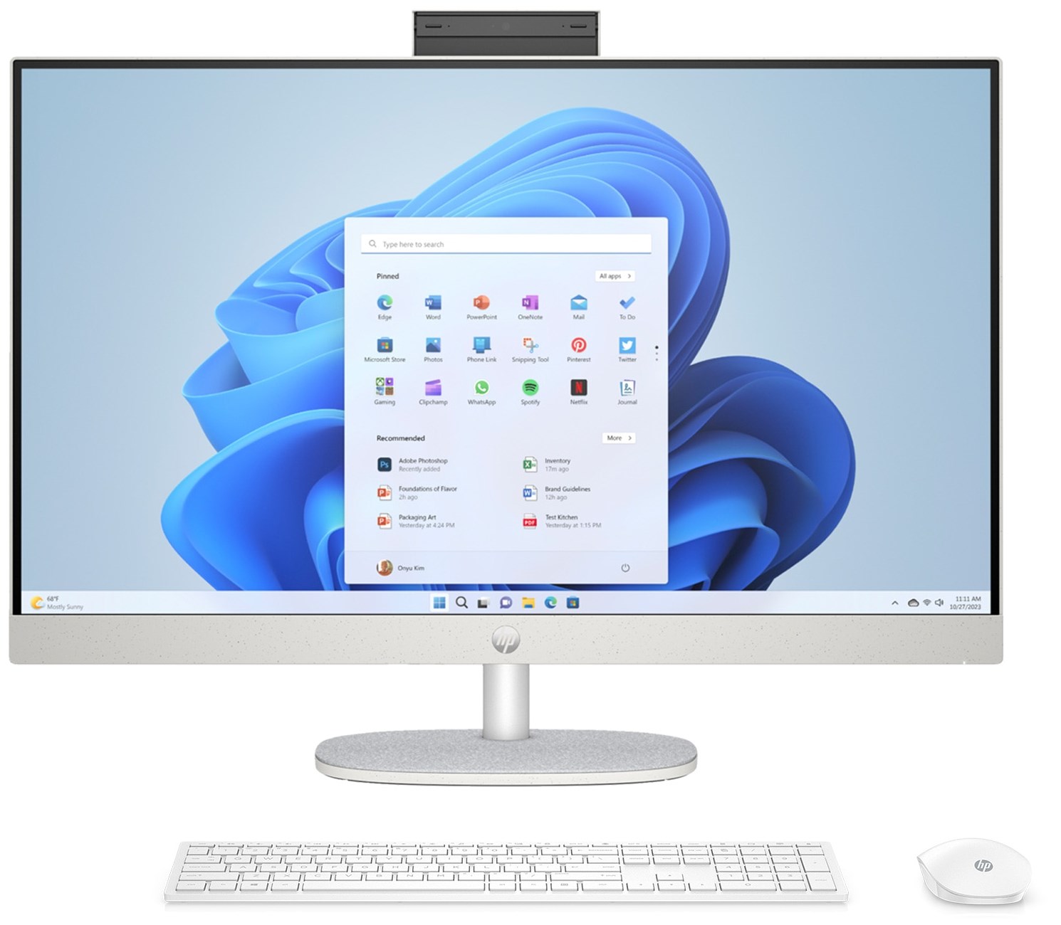 HP AIO 27 FHD i5-1355U/16GB (2x8GB)/512SSD/DOS/WHITE/3Y